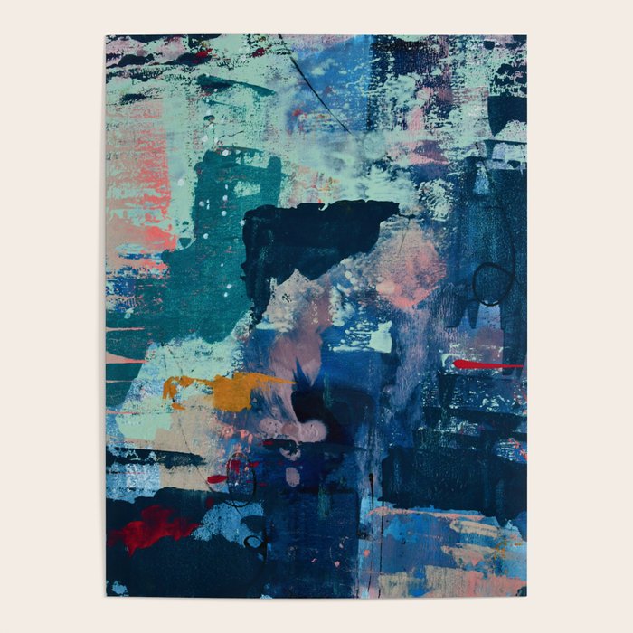 The Peace of Wild Things: a vibrant abstract piece in a variety of colors by Alyssa Hamilton Art Poster Gallery Image 4