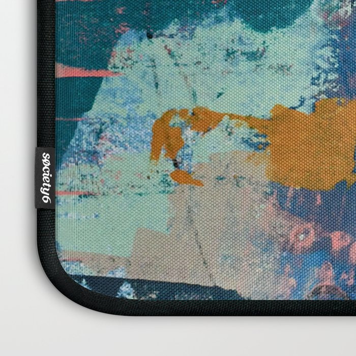 The Peace of Wild Things: a vibrant abstract piece in a variety of colors by Alyssa Hamilton Art Laptop Sleeve Gallery Image 3
