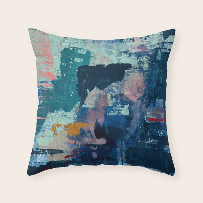 The Peace of Wild Things: a vibrant abstract piece in a variety of colors by Alyssa Hamilton Art Throw Pillow Gallery Image 6