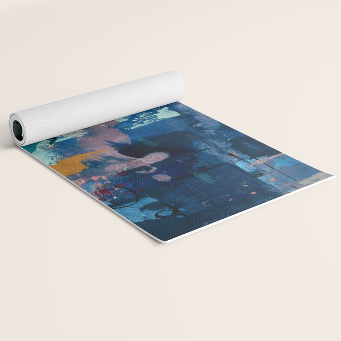 The Peace of Wild Things: a vibrant abstract piece in a variety of colors by Alyssa Hamilton Art Yoga Mat Gallery Image 2