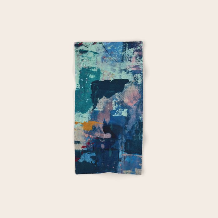 The Peace of Wild Things: a vibrant abstract piece in a variety of colors by Alyssa Hamilton Art Bath Towel Gallery Image 1