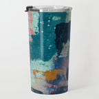 The Peace of Wild Things: a vibrant abstract piece in a variety of colors by Alyssa Hamilton Art Travel Mug Gallery Image 3