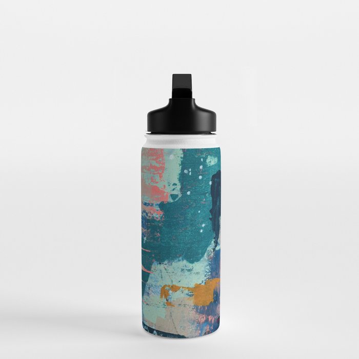 The Peace of Wild Things: a vibrant abstract piece in a variety of colors by Alyssa Hamilton Art Water Bottle Gallery Image 3