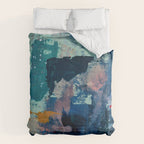 The Peace of Wild Things: a vibrant abstract piece in a variety of colors by Alyssa Hamilton Art Comforter Gallery Image 6