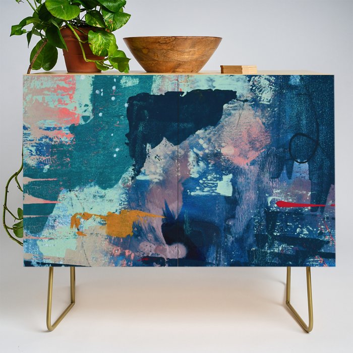 The Peace of Wild Things: a vibrant abstract piece in a variety of colors by Alyssa Hamilton Art Credenza Gallery Image 1