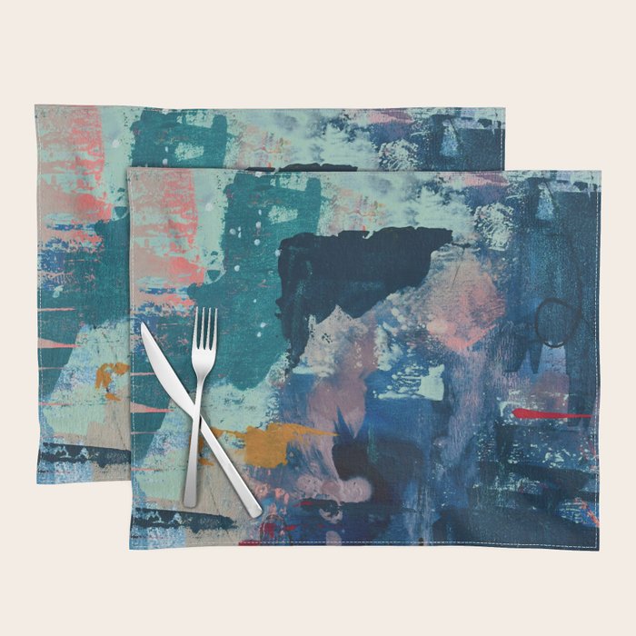 The Peace of Wild Things: a vibrant abstract piece in a variety of colors by Alyssa Hamilton Art Placemat Gallery Image 1