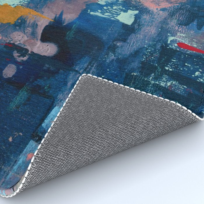 The Peace of Wild Things: a vibrant abstract piece in a variety of colors by Alyssa Hamilton Art Rug Gallery Image 4