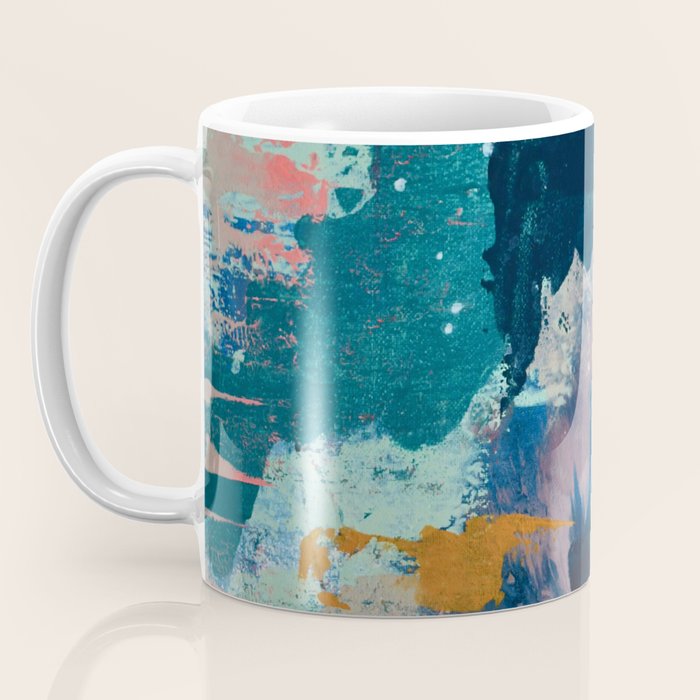 The Peace of Wild Things: a vibrant abstract piece in a variety of colors by Alyssa Hamilton Art Coffee Mug Gallery Image 3