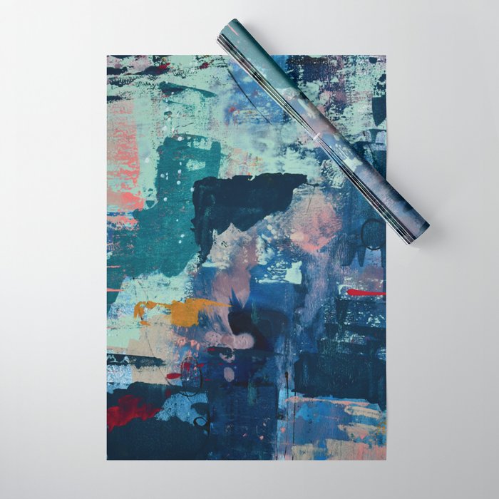 The Peace of Wild Things: a vibrant abstract piece in a variety of colors by Alyssa Hamilton Art Wrapping Paper Gallery Image 1
