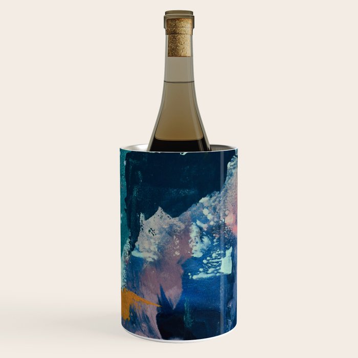 The Peace of Wild Things: a vibrant abstract piece in a variety of colors by Alyssa Hamilton Art Wine Chiller Gallery Image 1