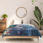 The Peace of Wild Things: a vibrant abstract piece in a variety of colors by Alyssa Hamilton Art Comforter Gallery Image 3