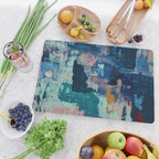 The Peace of Wild Things: a vibrant abstract piece in a variety of colors by Alyssa Hamilton Art Cutting Board Gallery Image 2