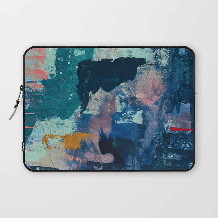 The Peace of Wild Things: a vibrant abstract piece in a variety of colors by Alyssa Hamilton Art Laptop Sleeve