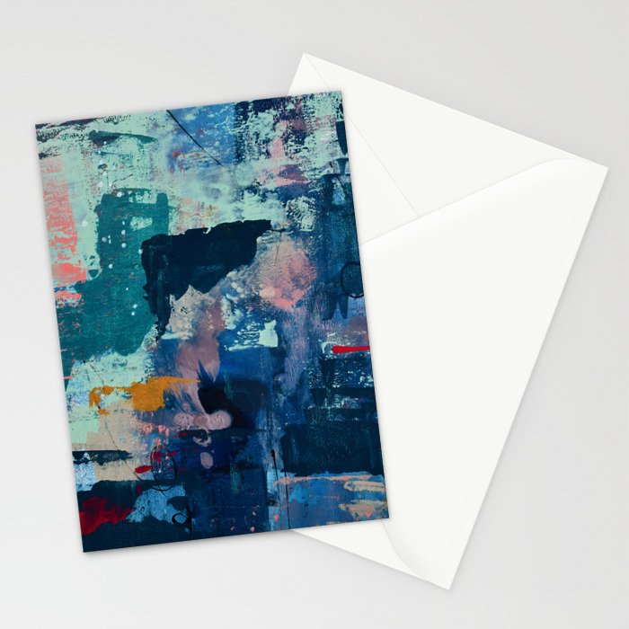 The Peace of Wild Things: a vibrant abstract piece in a variety of colors by Alyssa Hamilton Art Stationery Card Gallery Image 2