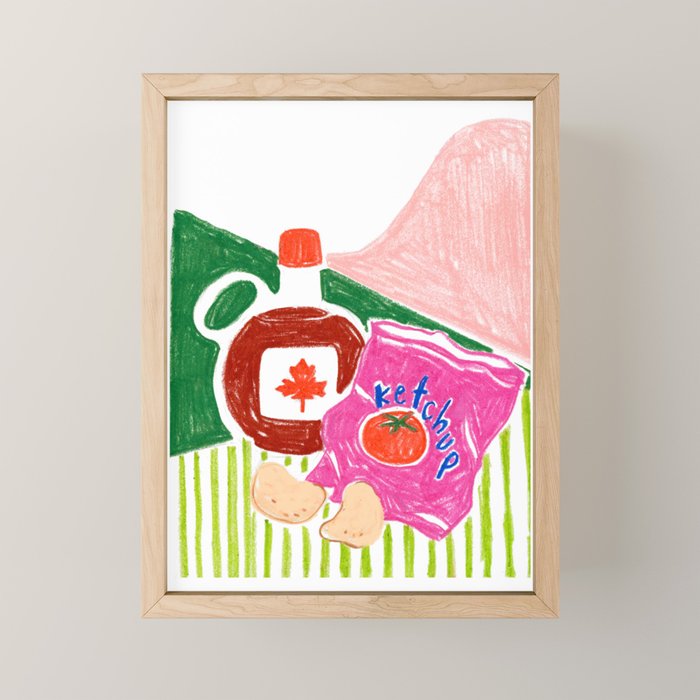 Ketchup Chips and Maple Syrup Mini Art Print Gallery Image 1