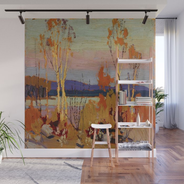Tom Thomson Birches 1916 Canadian Landscape Artist Wall Mural Gallery Image 1