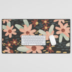 Kate Floral Dark Pattern Desk Mat Gallery Image 1