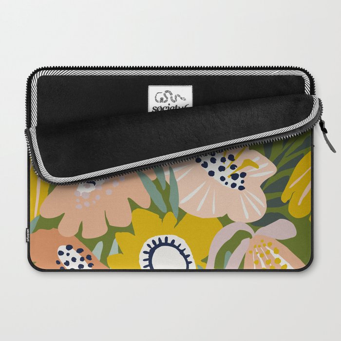 Cozy collection: mix and match happy florals Green love Laptop Sleeve Gallery Image 2