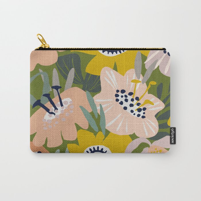 Cozy collection: mix and match happy florals Green love Carry All Pouch Gallery Image 1