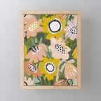 Cozy collection: mix and match happy florals Green love Mini Art Print Gallery Image 1