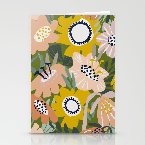 Cozy collection: mix and match happy florals Green love Stationery Card Gallery Image 1