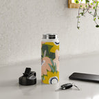 Cozy collection: mix and match happy florals Green love Water Bottle Gallery Image 4
