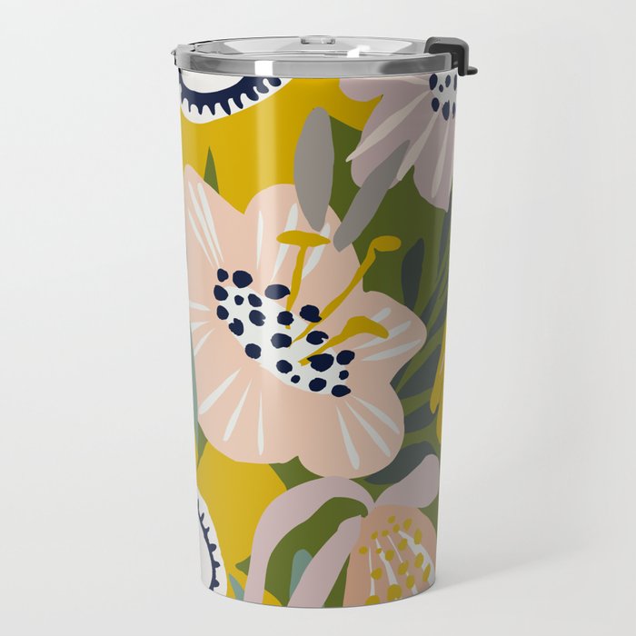 Cozy collection: mix and match happy florals Green love Travel Mug Gallery Image 2