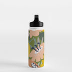 Cozy collection: mix and match happy florals Green love Water Bottle Gallery Image 3