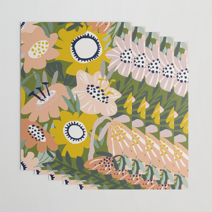 Cozy collection: mix and match happy florals Green love Wrapping Paper Gallery Image 3