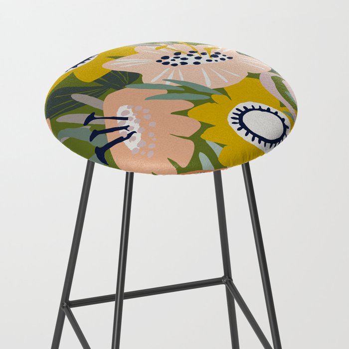 Cozy collection: mix and match happy florals Green love Stool Gallery Image 2