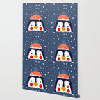 Christmas Penguin with fairy lights no2 Wallpaper Gallery Image 2