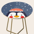 Christmas Penguin with fairy lights no2 Side Table Gallery Image 2