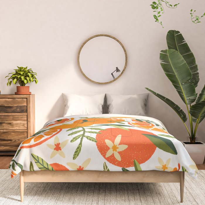 Orange Blooms â White Palette Comforter Gallery Image 3