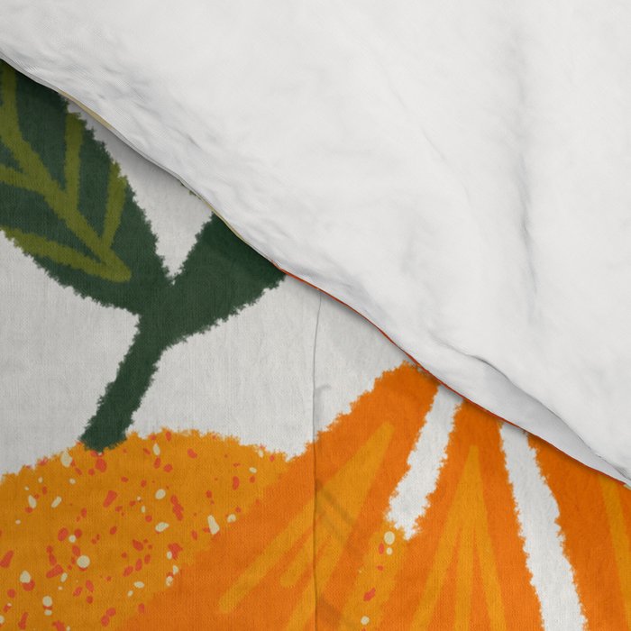 Orange Blooms â White Palette Comforter Gallery Image 4