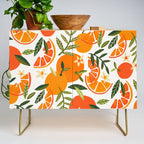 Orange Blooms - White Palette Credenza Gallery Image 1