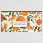 Orange Blooms - White Palette Desk Mat Gallery Image 1