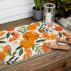 Orange Blooms - White Palette Outdoor Rug Gallery Image 2