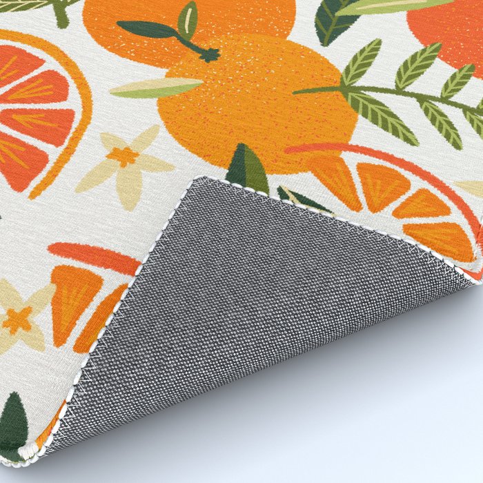 Orange Blooms - White Palette Rug Gallery Image 4