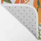 Orange Blooms - White Palette Bath Mat Gallery Image 2