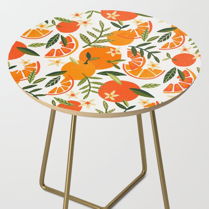 Orange Blooms - White Palette Side Table Gallery Image 2