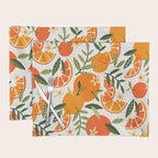 Orange Blooms - White Palette Placemat Gallery Image 1