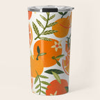 Orange Blooms - White Palette Travel Mug Gallery Image 1