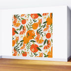 Orange Blooms - White Palette Wall Mural Gallery Image 2