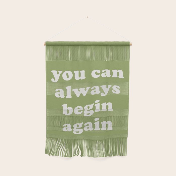 Begin Again Green Wall Hanging Gallery Image 1