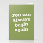 Begin Again Green Stationery Card Gallery Image 2