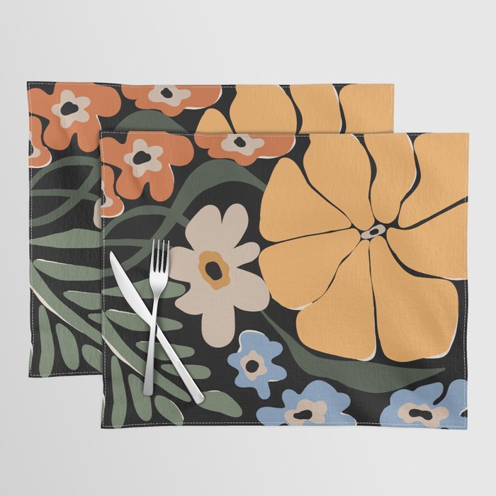 blooming big floral night  Placemat Gallery Image 1