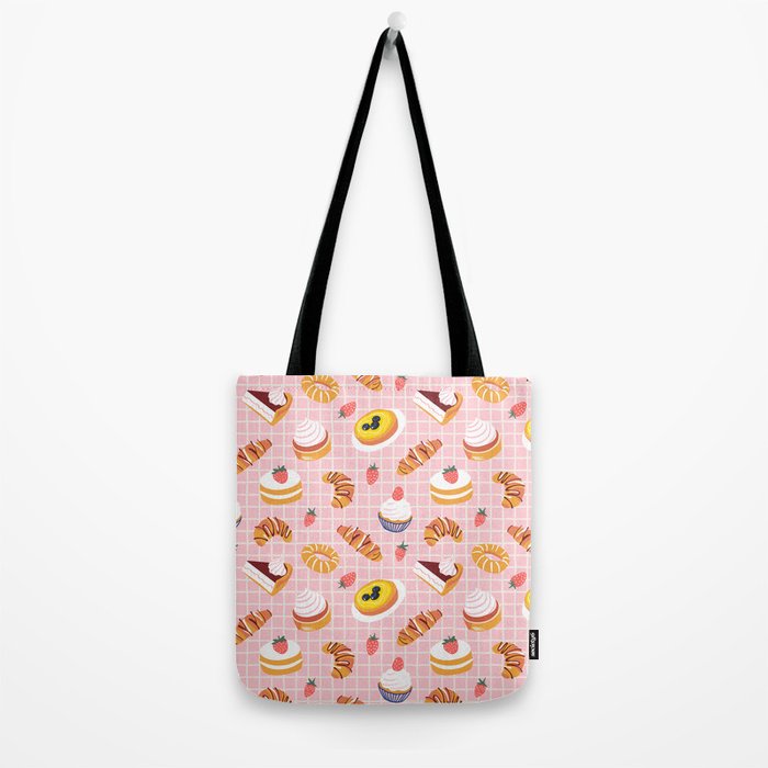 Vintage sweet pastry dessert food pattern Tote Bag Gallery Image 2