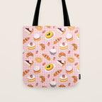 Vintage sweet pastry dessert food pattern Tote Bag Gallery Image 1