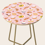 Vintage sweet pastry dessert food pattern Side Table Gallery Image 2