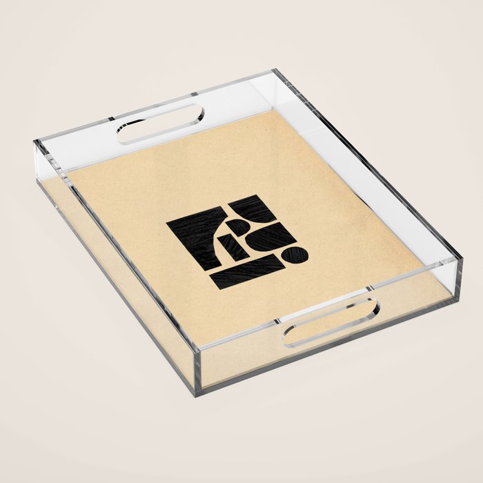 Minimalist abstract geometric Acrylic Tray Gallery Image 1